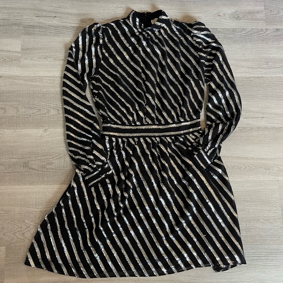 Michael Michael Kors Lurex Striped Mini Dress - Picture 6 of 8